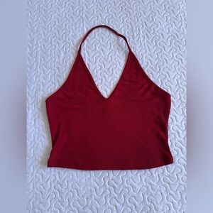 SHEIN Deep Red Halter Top